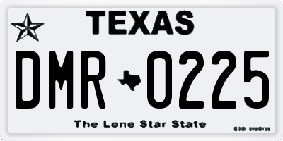 TX license plate DMR0225