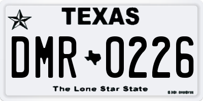 TX license plate DMR0226