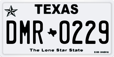 TX license plate DMR0229