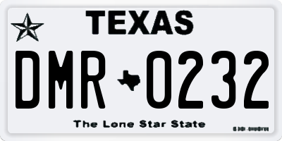 TX license plate DMR0232
