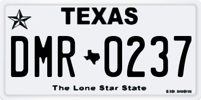TX license plate DMR0237