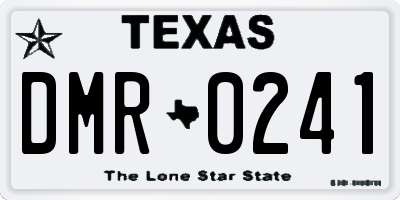 TX license plate DMR0241