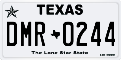 TX license plate DMR0244