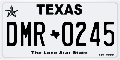 TX license plate DMR0245