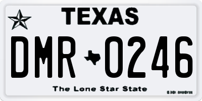 TX license plate DMR0246
