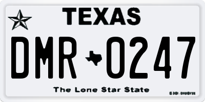 TX license plate DMR0247