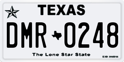 TX license plate DMR0248