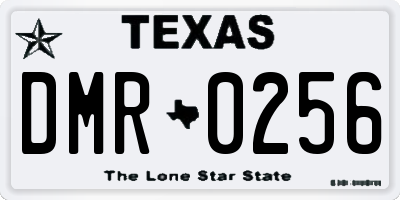 TX license plate DMR0256