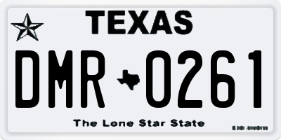 TX license plate DMR0261