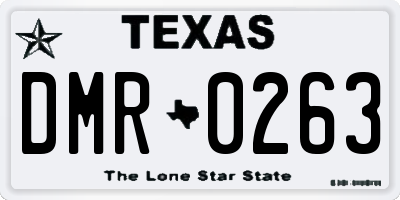 TX license plate DMR0263