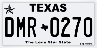TX license plate DMR0270