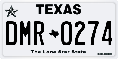 TX license plate DMR0274