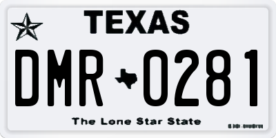 TX license plate DMR0281
