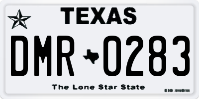 TX license plate DMR0283