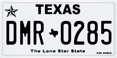 TX license plate DMR0285