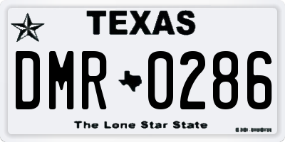 TX license plate DMR0286