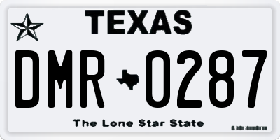 TX license plate DMR0287