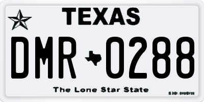 TX license plate DMR0288