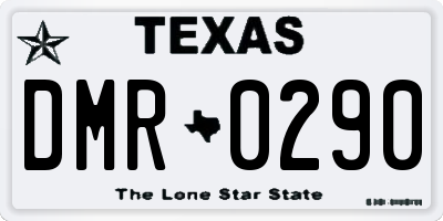 TX license plate DMR0290