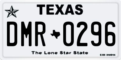 TX license plate DMR0296