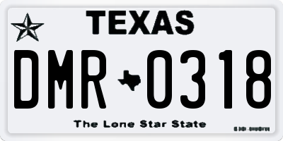 TX license plate DMR0318