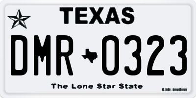 TX license plate DMR0323