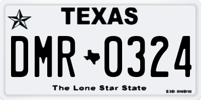 TX license plate DMR0324