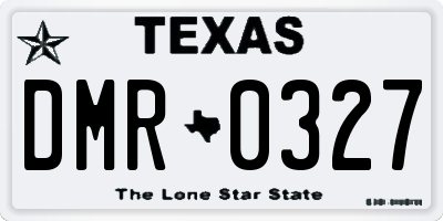 TX license plate DMR0327