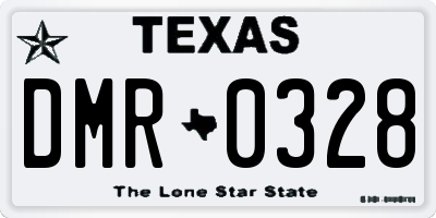 TX license plate DMR0328