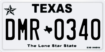 TX license plate DMR0340
