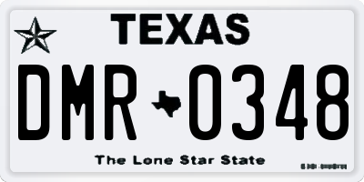 TX license plate DMR0348