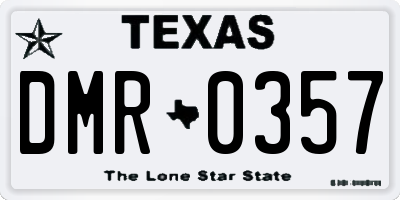 TX license plate DMR0357