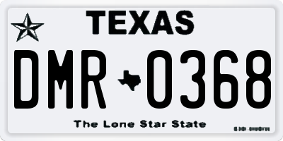 TX license plate DMR0368