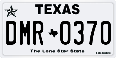 TX license plate DMR0370