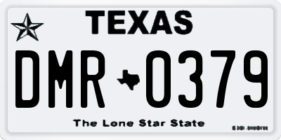 TX license plate DMR0379