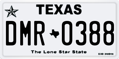 TX license plate DMR0388