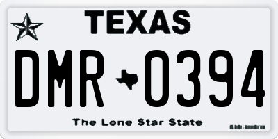 TX license plate DMR0394