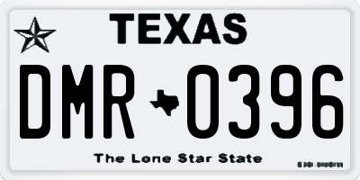 TX license plate DMR0396