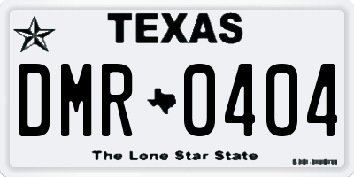 TX license plate DMR0404