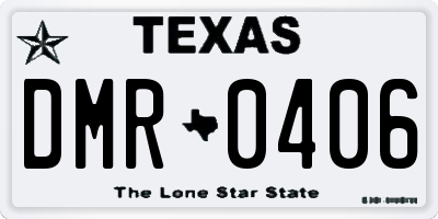 TX license plate DMR0406