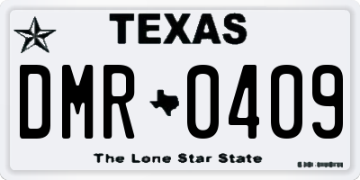 TX license plate DMR0409