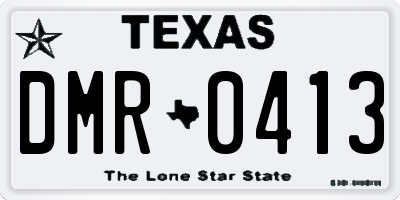 TX license plate DMR0413