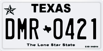 TX license plate DMR0421