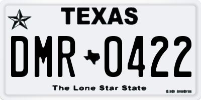 TX license plate DMR0422