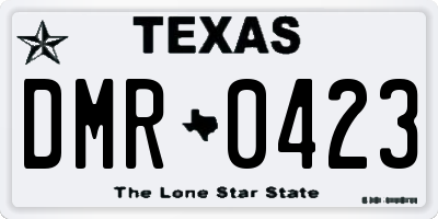 TX license plate DMR0423