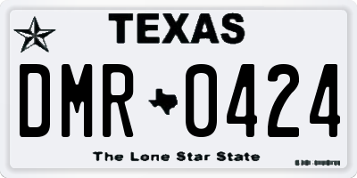TX license plate DMR0424