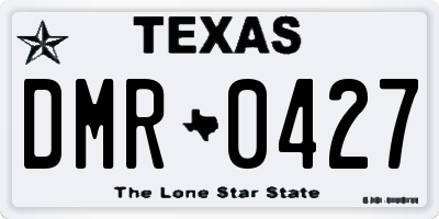 TX license plate DMR0427