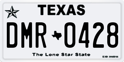 TX license plate DMR0428