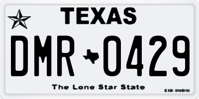 TX license plate DMR0429