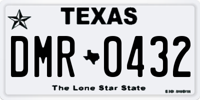 TX license plate DMR0432